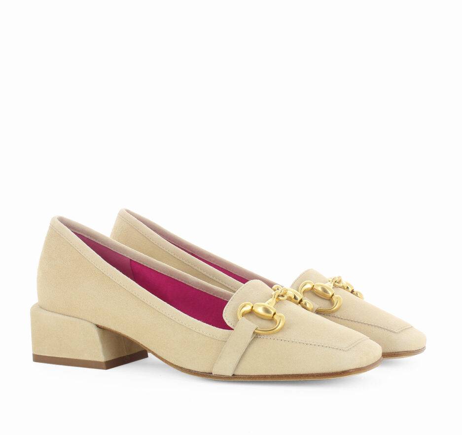 Le Babe MOCASSINI IN VELOUR NUT In Linea