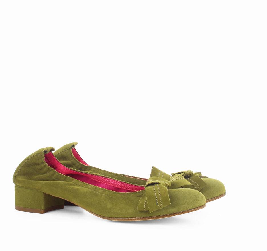 Le Babe BALLERINE IN VELOUR ALOE Pezzi Unici