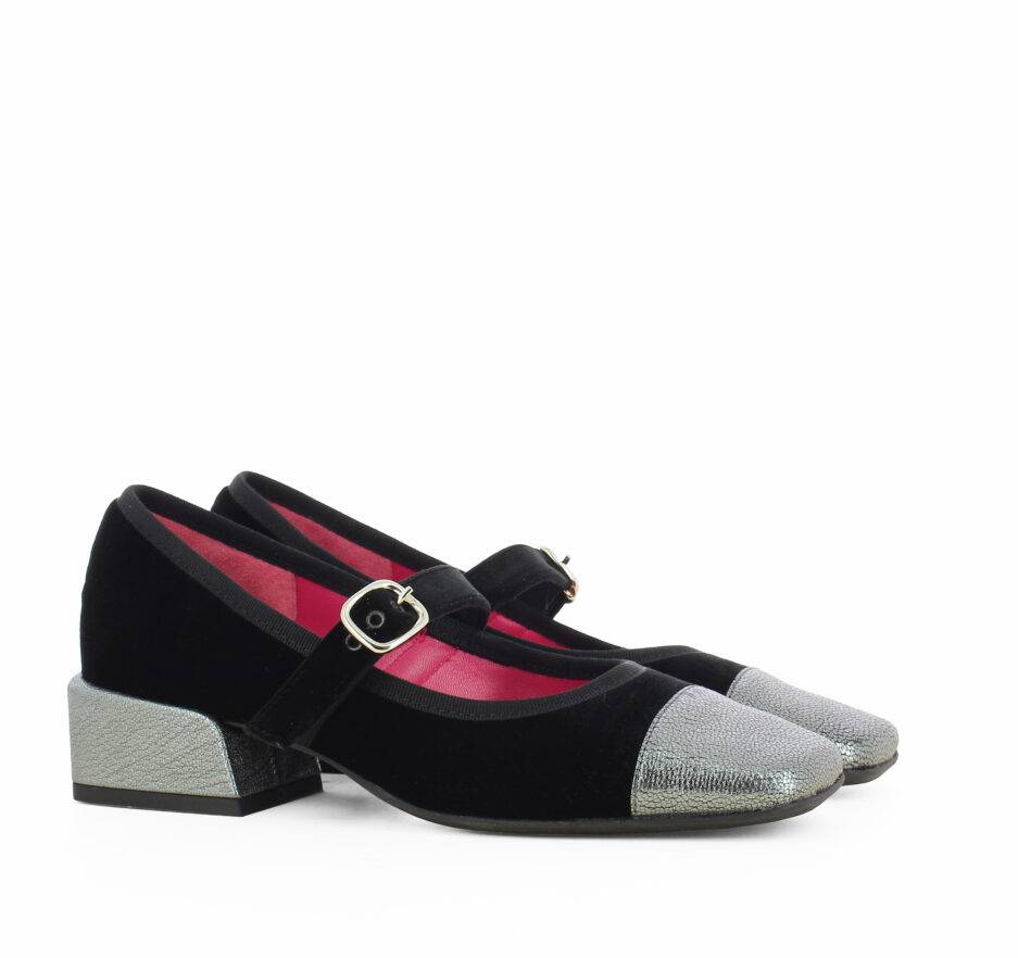 Le Babe BALLERINE IN VELLUTO NERO Consegna Veloce