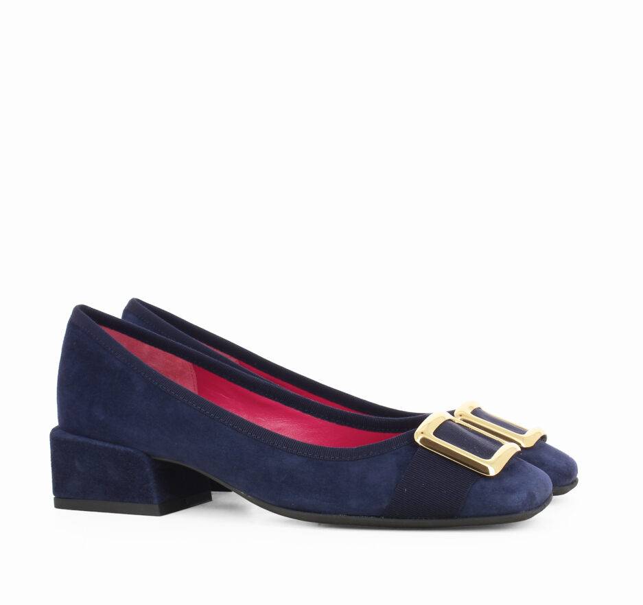 Le Babe BALLERINE IN VELOUR BLU Prezzo Ridotto