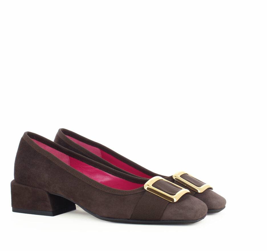 Le Babe BALLERINE IN VELOUR TESTA DI MORO Sottocosto
