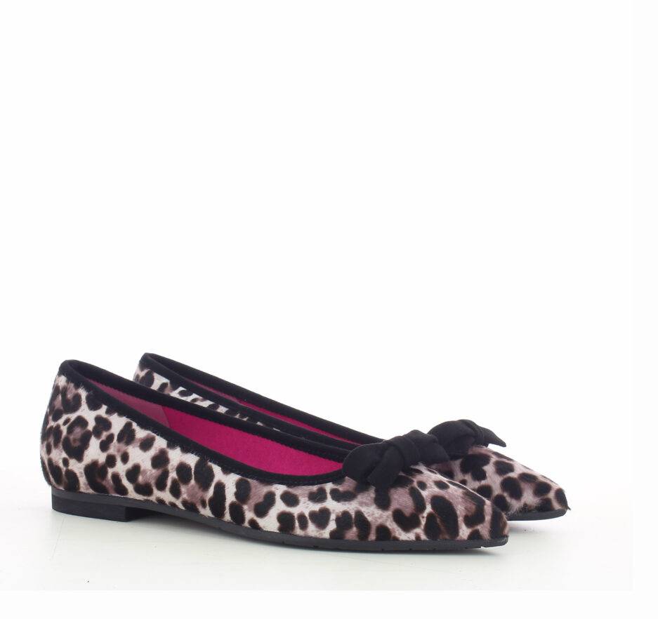 Le Babe BALLERINE IN PONY LEOPARD GHIACCIO Offerta