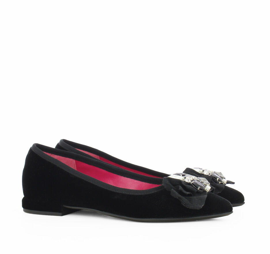 Le Babe BALLERINE IN VELLUTO NERO Economico