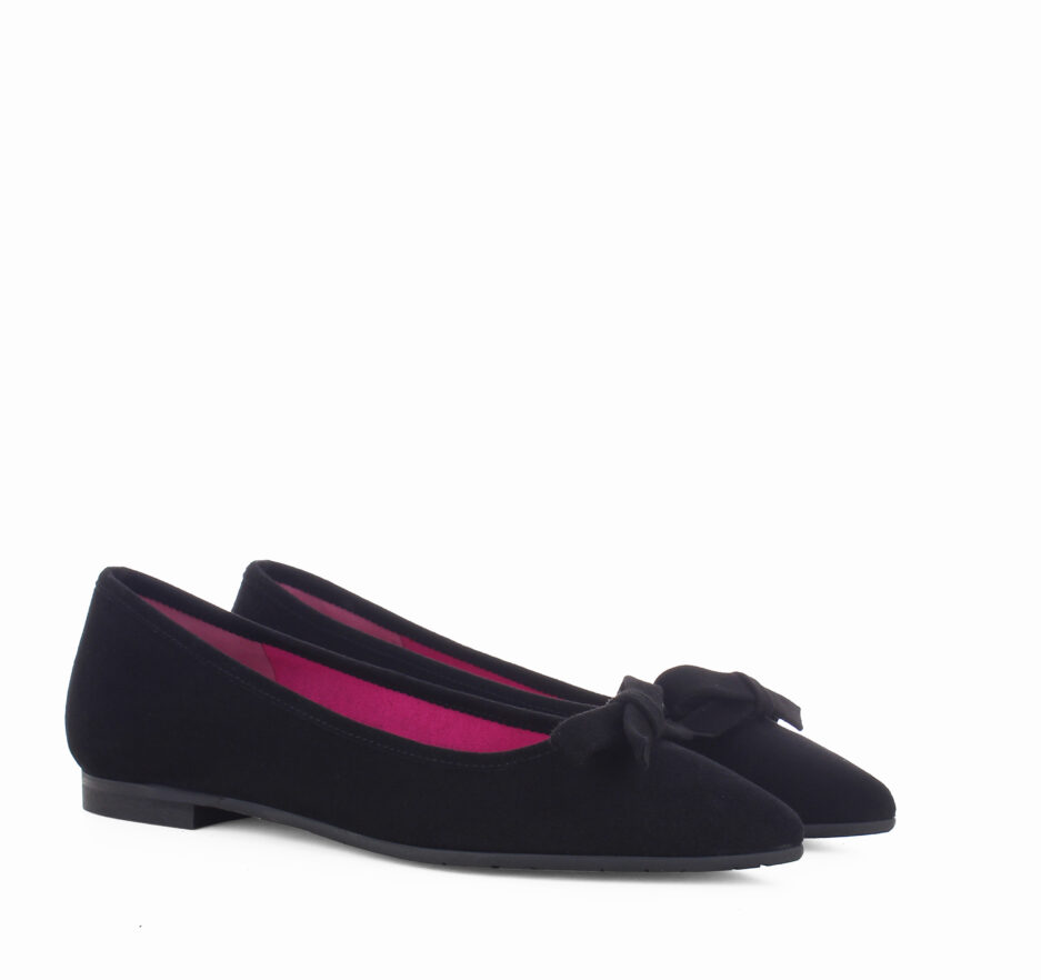 Le Babe BALLERINE IN VELOUR NERO Trasporto libero internazionale