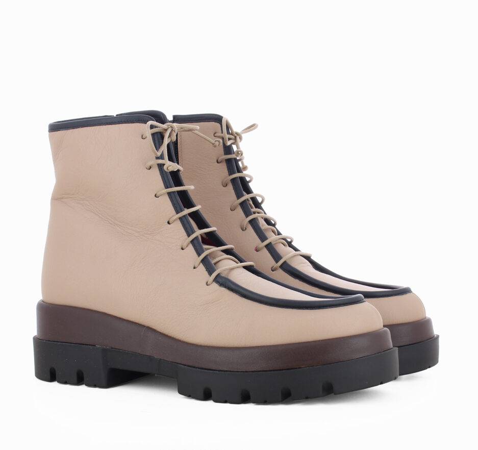 Le Babe BOOTS IN VITELLO SAND Saldi Di Fabbrica