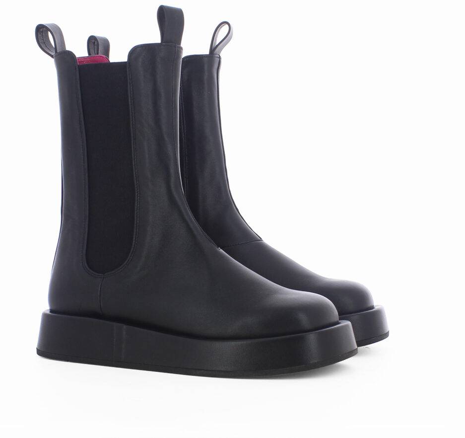 Le Babe BOOTS IN NAPPA NERA Nuova