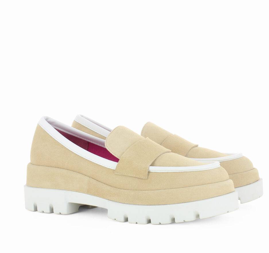 Le Babe MOCASSINI IN VELOUR NUT Spedizione Gratuita