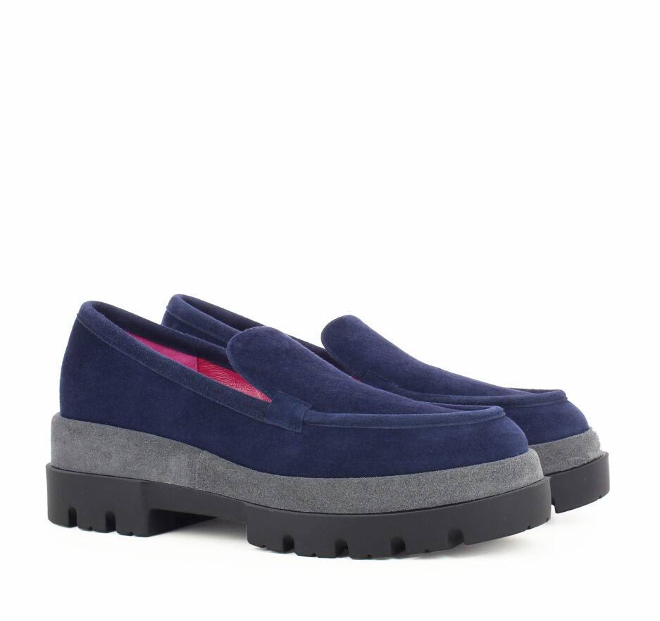 Le Babe MOCASSINI IN VELOUR BLU 2025