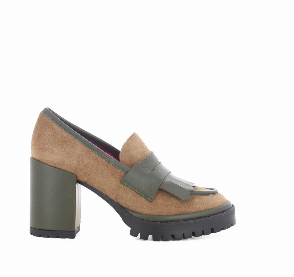 Le Babe MOCASSINI IN VELOUR TAUPE Offerta