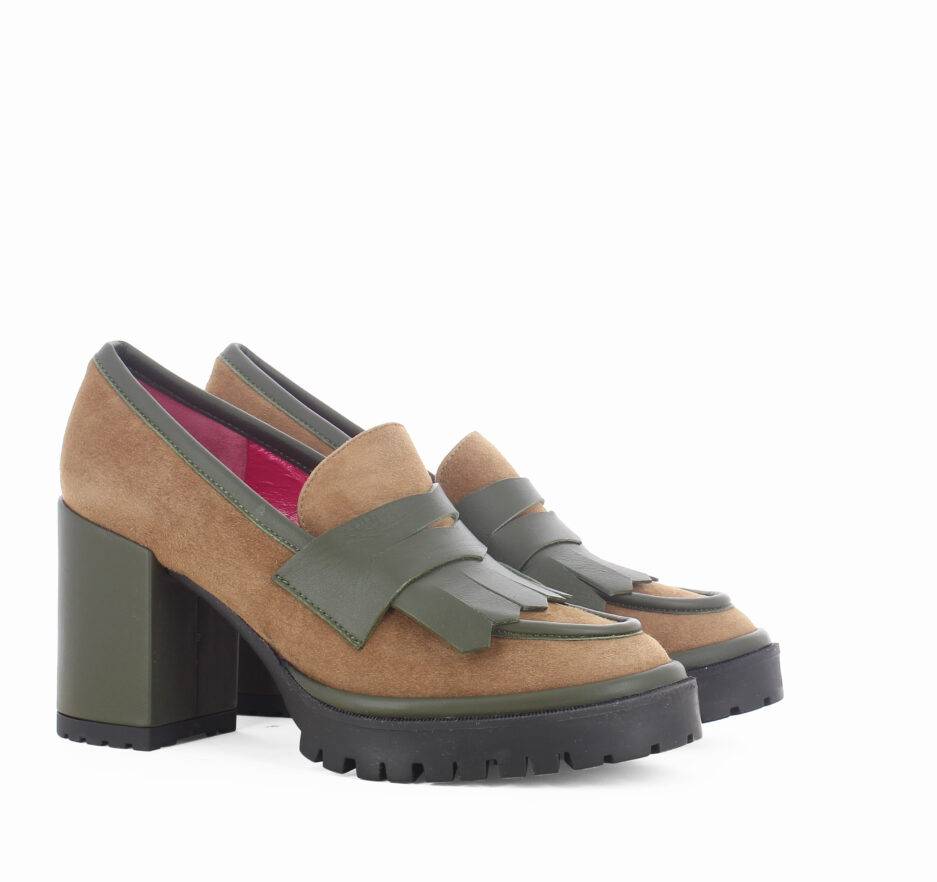 Le Babe MOCASSINI IN VELOUR TAUPE Offerta