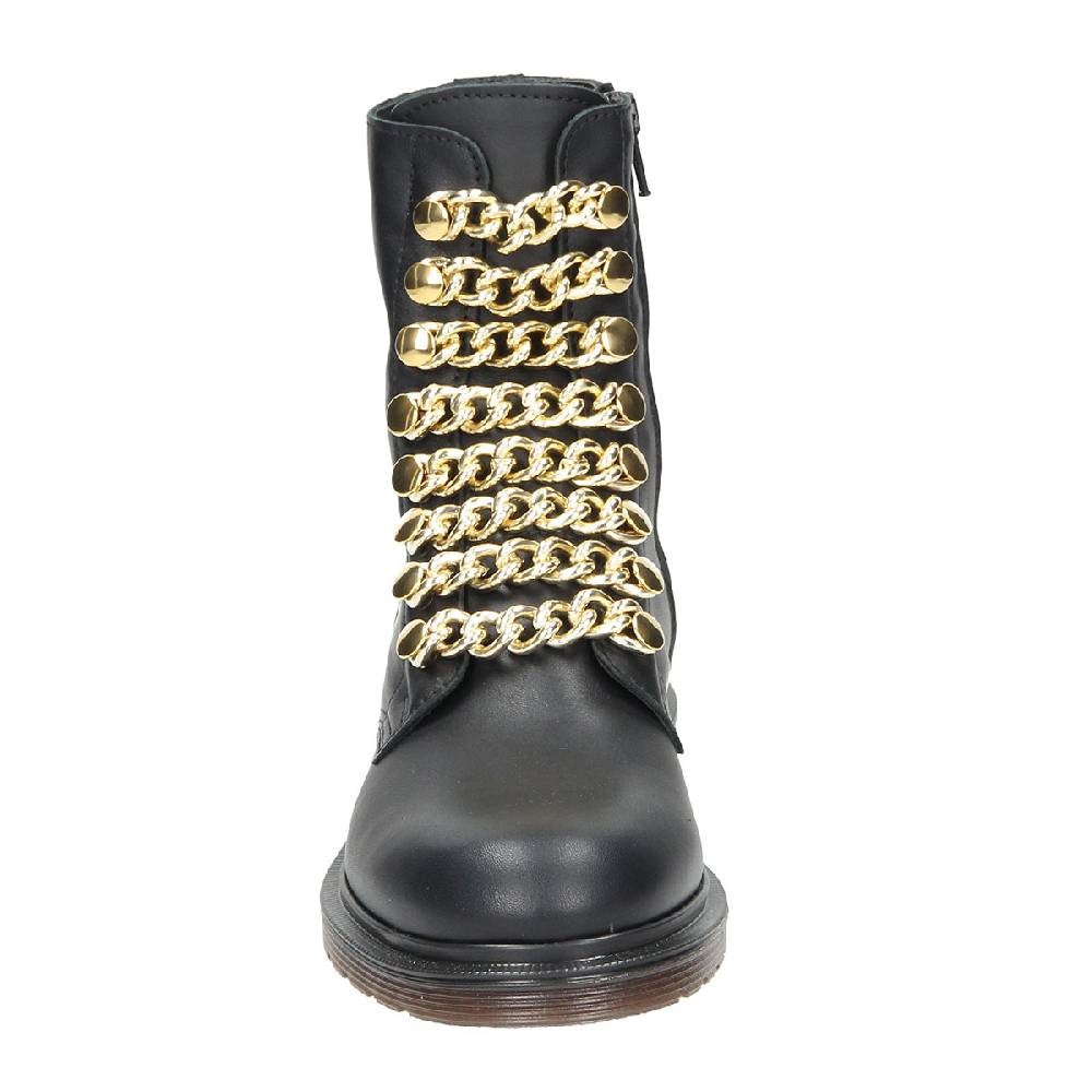 Le Dangerouge Amelie Black Leather Gold Vendite Flash