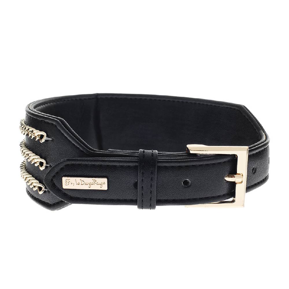 Le Dangerouge Big dog collar black Soddisfazione Garantita