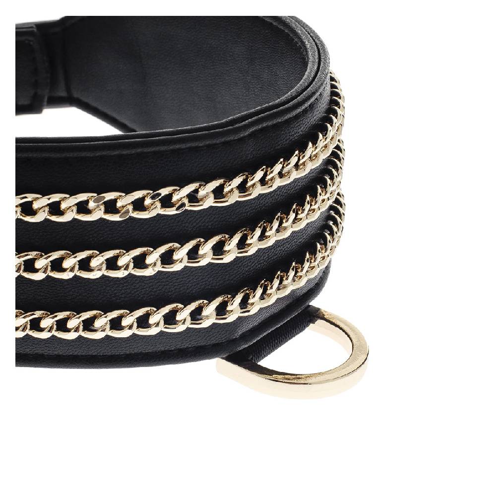 Le Dangerouge Big dog collar black Soddisfazione Garantita