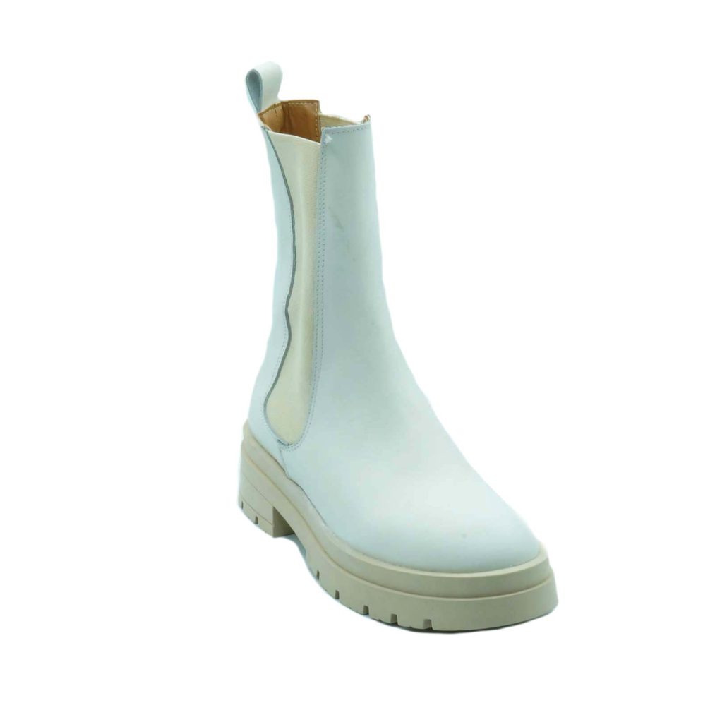 Lea Gu biker in nappa, elastici laterali, occhiello posteriore, fondo gomma 40mm Offerte speciali