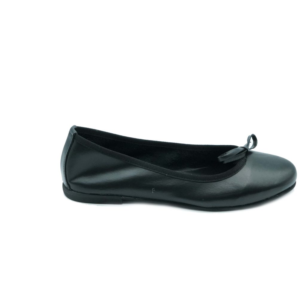 Lea Gu ballerina in nappa, fiocco frontale, tacco 10mm Nuovo