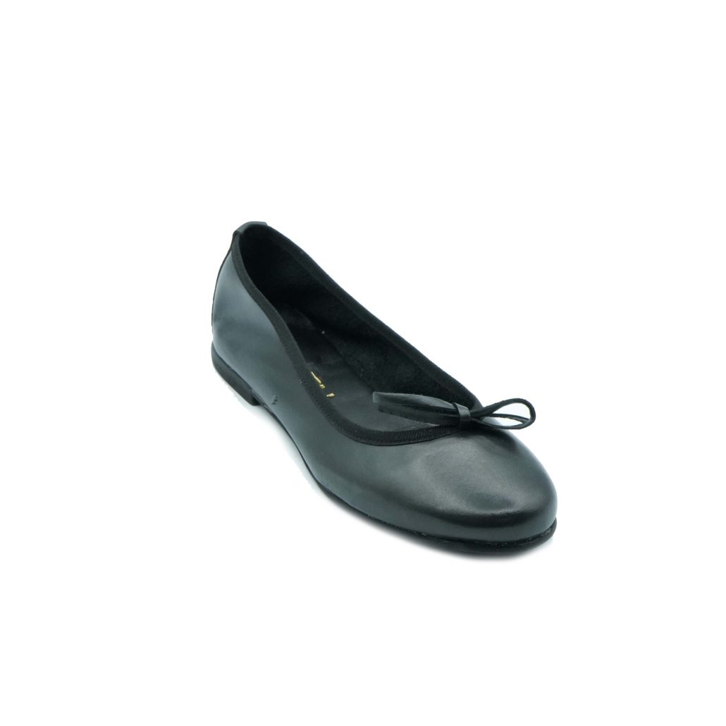 Lea Gu ballerina in nappa, fiocco frontale, tacco 10mm Nuovo