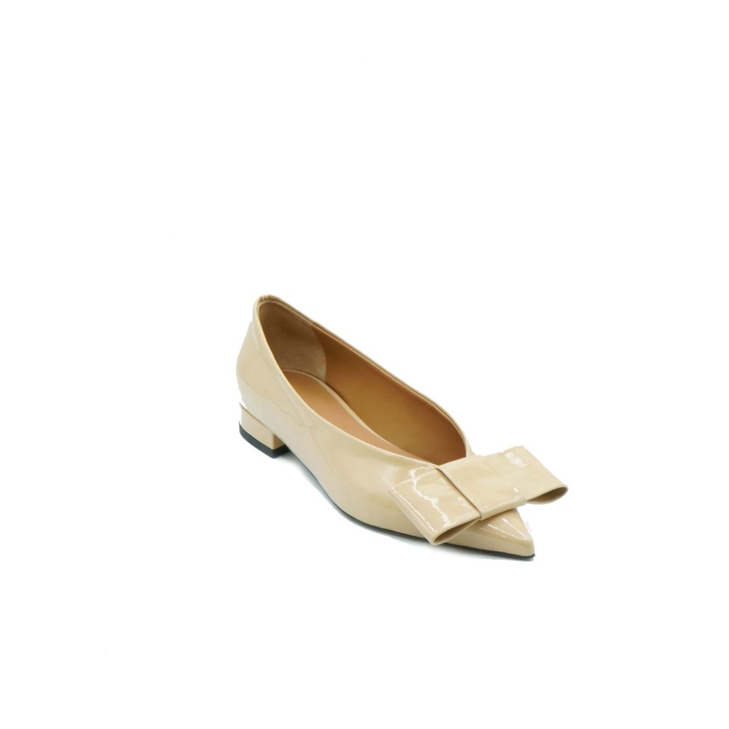 Lea Gu ballerina in vernice, fiocco frontale, tacco 10mm Promozione