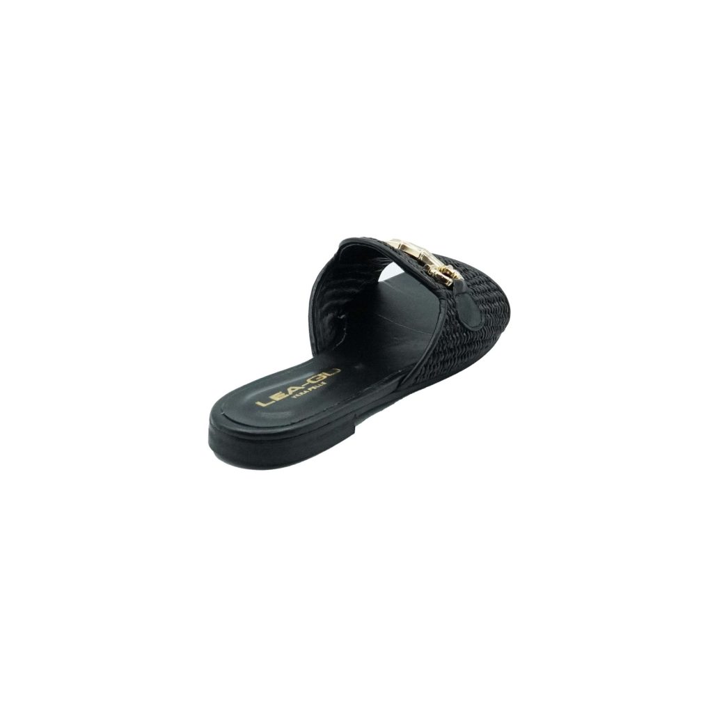 Lea Gu ciabattina in nappa, fascia frontale in rafia con accessorio, tacco 10mm Convenienza