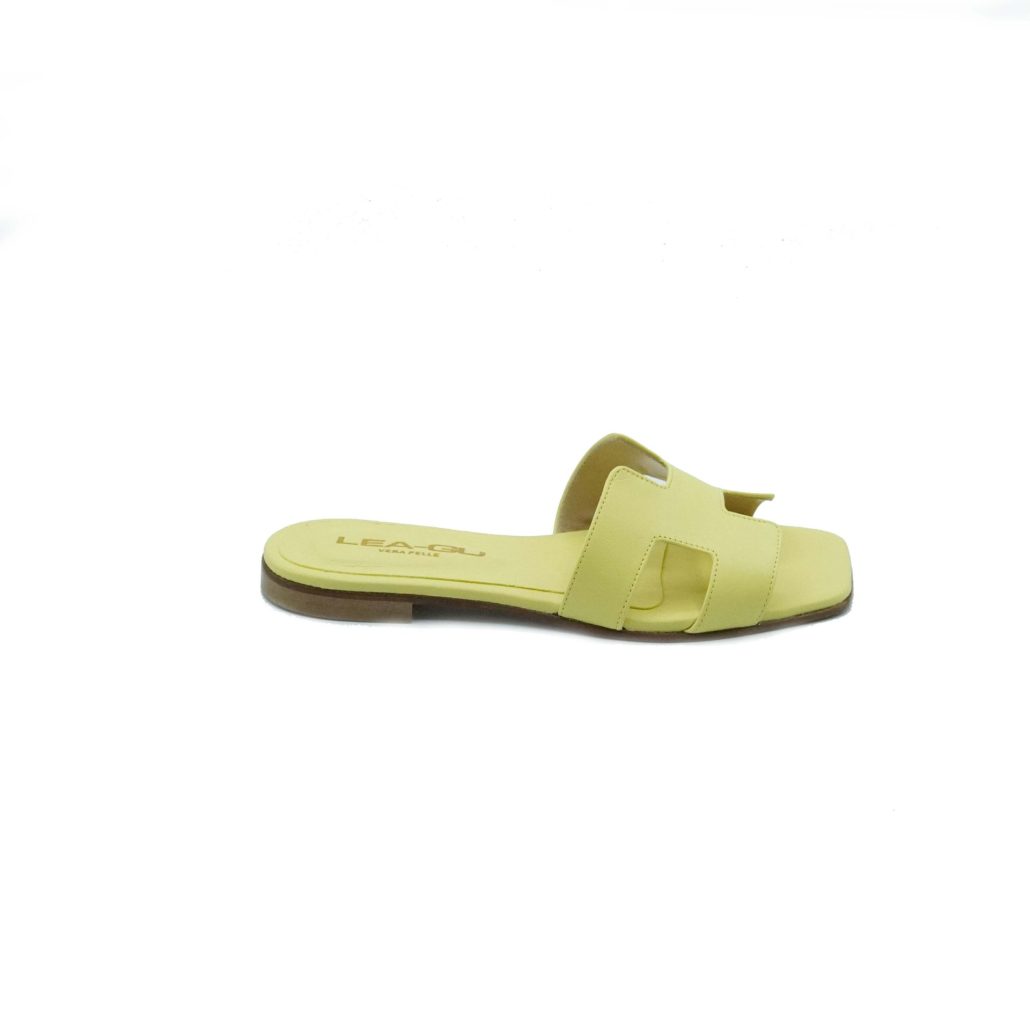 Lea Gu ciabattina in nappa, fascia frontale, punta quadrata, tacco 10mm