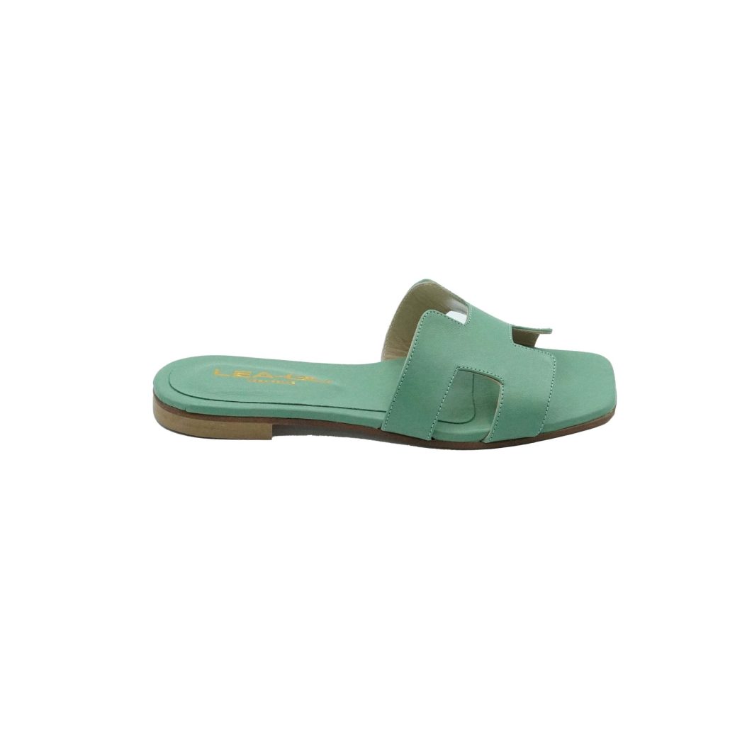 Lea Gu ciabattina in nappa, fascia frontale, punta quadrata, tacco 10mm Fino al 55% di sconto