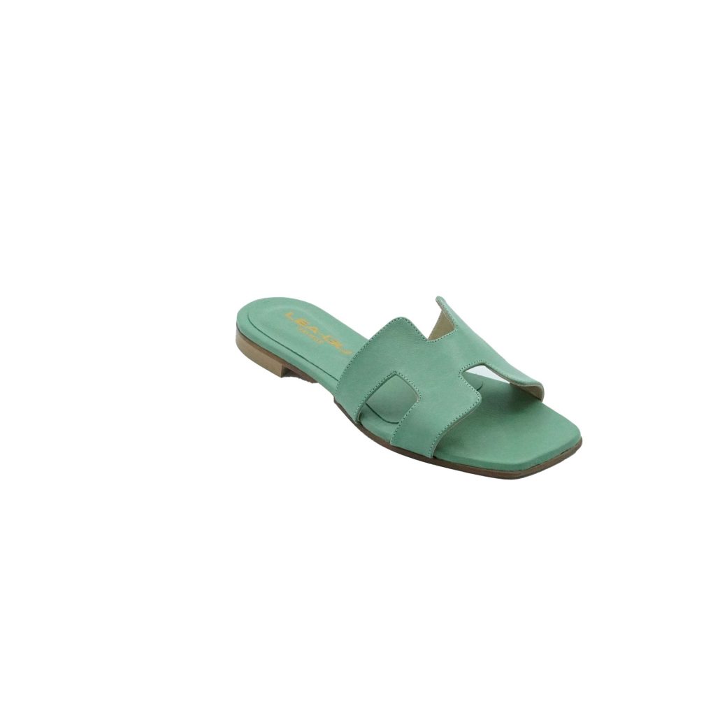 Lea Gu ciabattina in nappa, fascia frontale, punta quadrata, tacco 10mm Fino al 55% di sconto