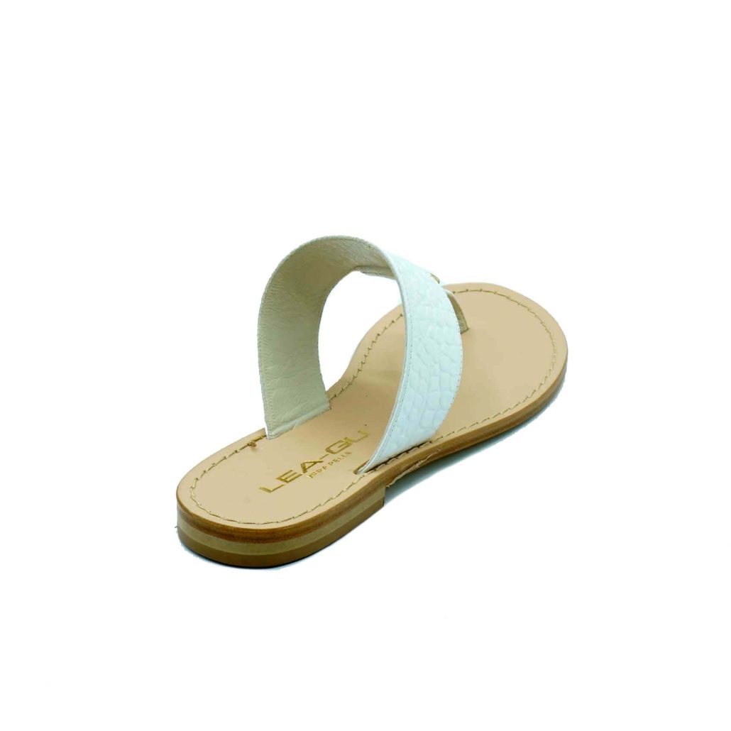 Lea Gu ciabattina infradito in nappa stampa cocco, accessorio frontale, tacco 10mm Economico