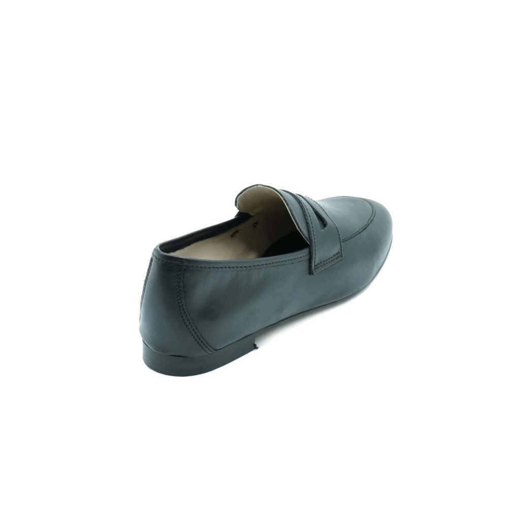 Lea Gu mocassino in nappa, bocca di leone frontale, tacco 10mm In Vendita