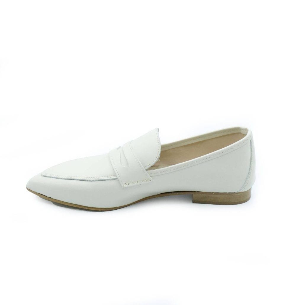 Lea Gu mocassino in nappa, bocca di leone frontale, tacco 10mm Saldi