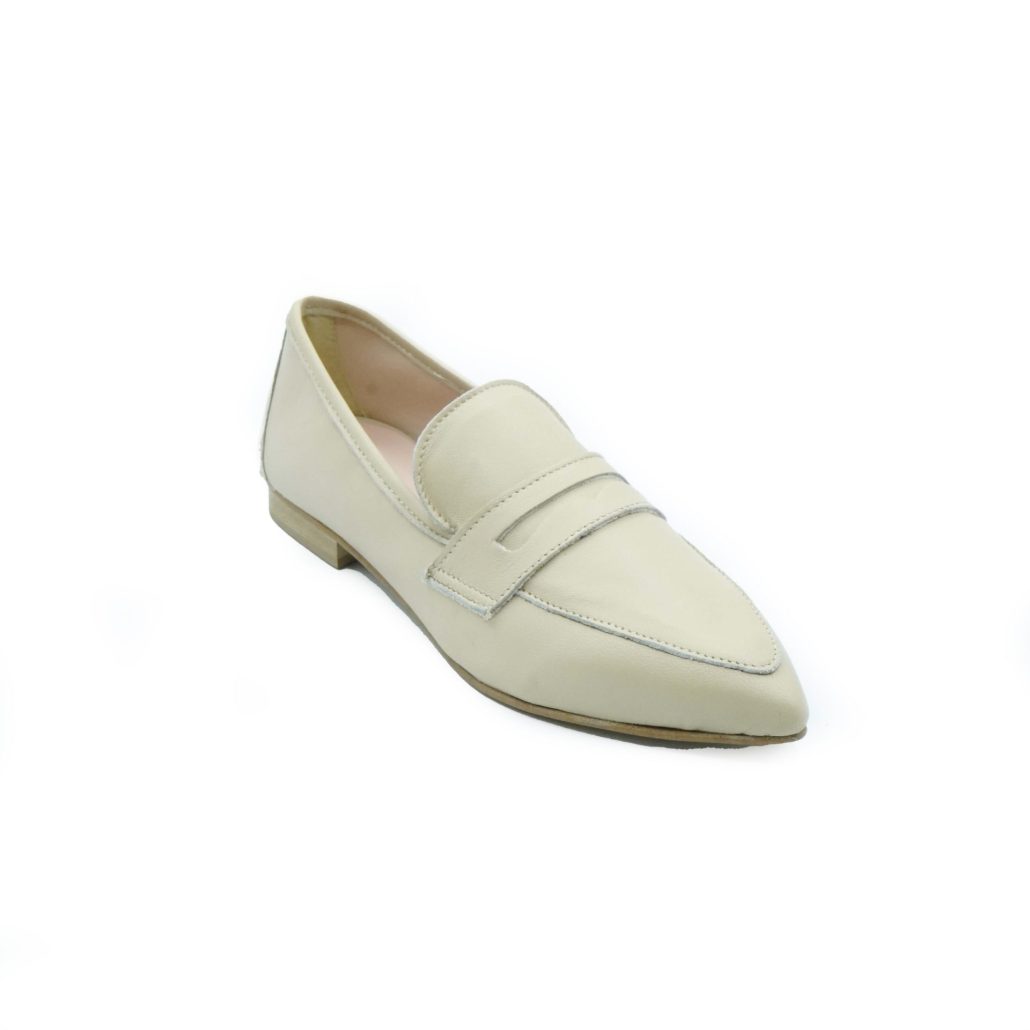 Lea Gu mocassino in nappa, bocca di leone frontale, tacco 10mm Saldi