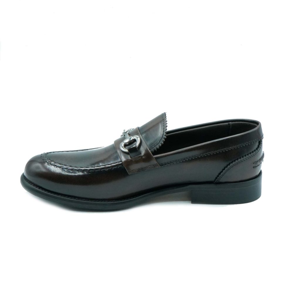Lea Gu mocassino in vitello abrasivato, accessorio frontale, tacco 25mm Hotsell