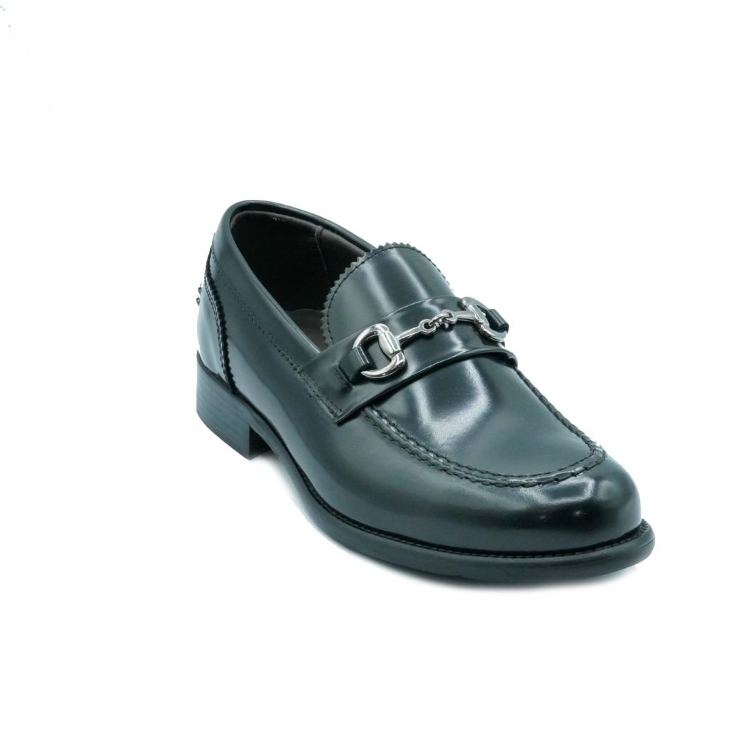 Lea Gu mocassino in vitello abrasivato, accessorio frontale, tacco 25mm Hotsell