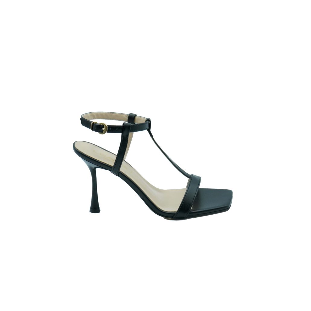 Lea Gu sandalo con fascia frontale, punta quadrata, chiusura alla caviglia, tacco 90mm 2025