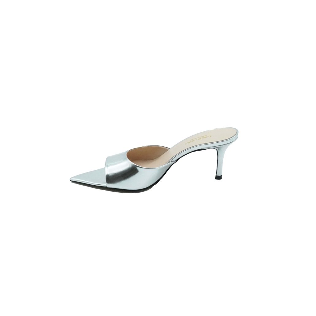 Lea Gu sandalo con tacco in nappa specchio, fascia frontale, tacco 60mm In Linea