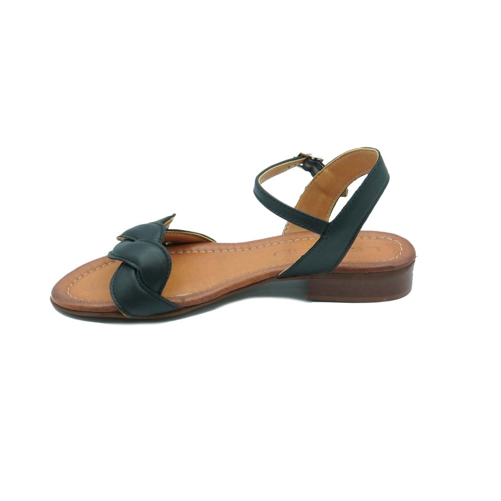 Lea Gu sandalo in nappa intrecciata, fascia frontale, chiusura posteriore, tacco 20mm Soddisfazione Garantita