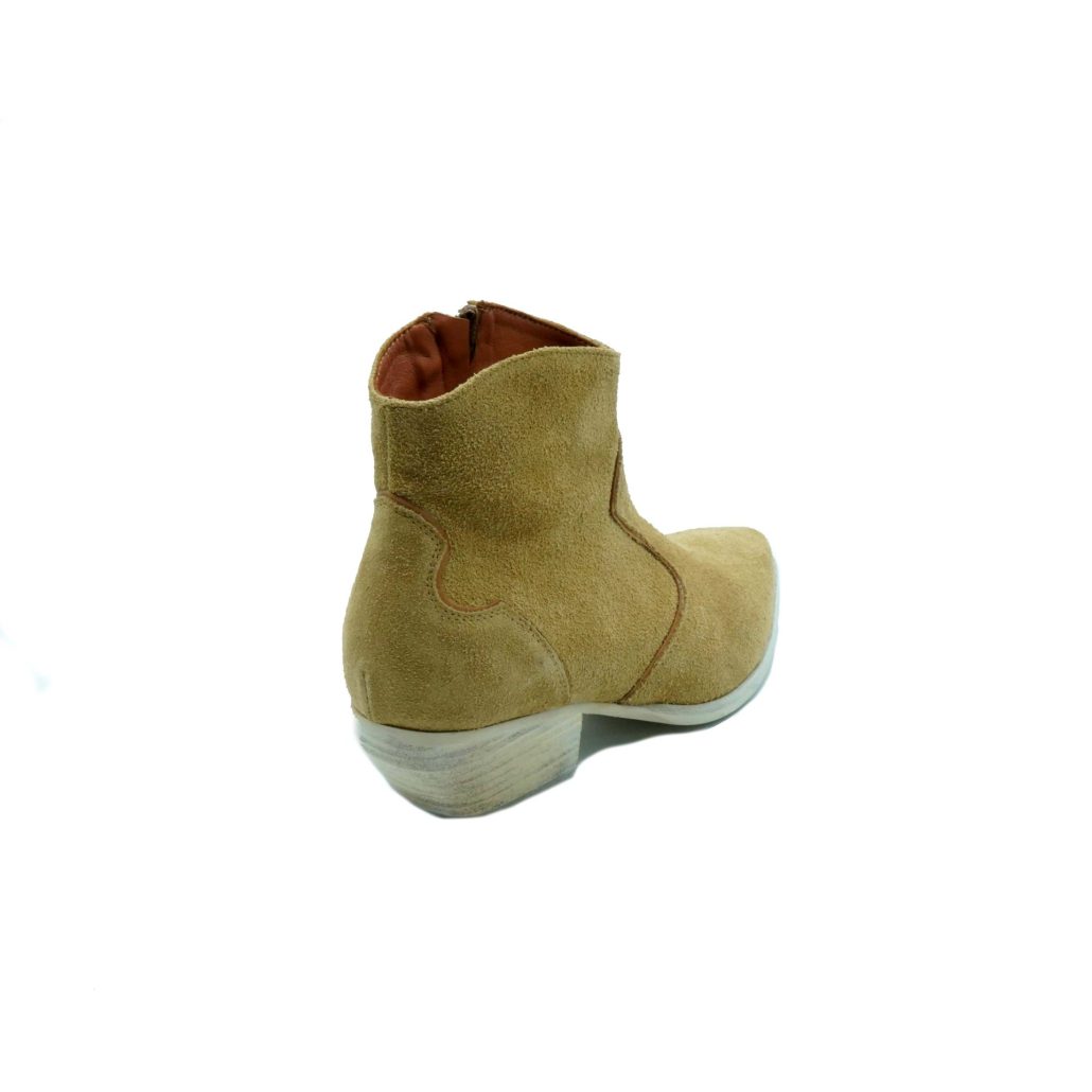 Lea Gu texano in camoscio con inserti in nappa, zip interna, tacco 40 mm Promozione Limitata