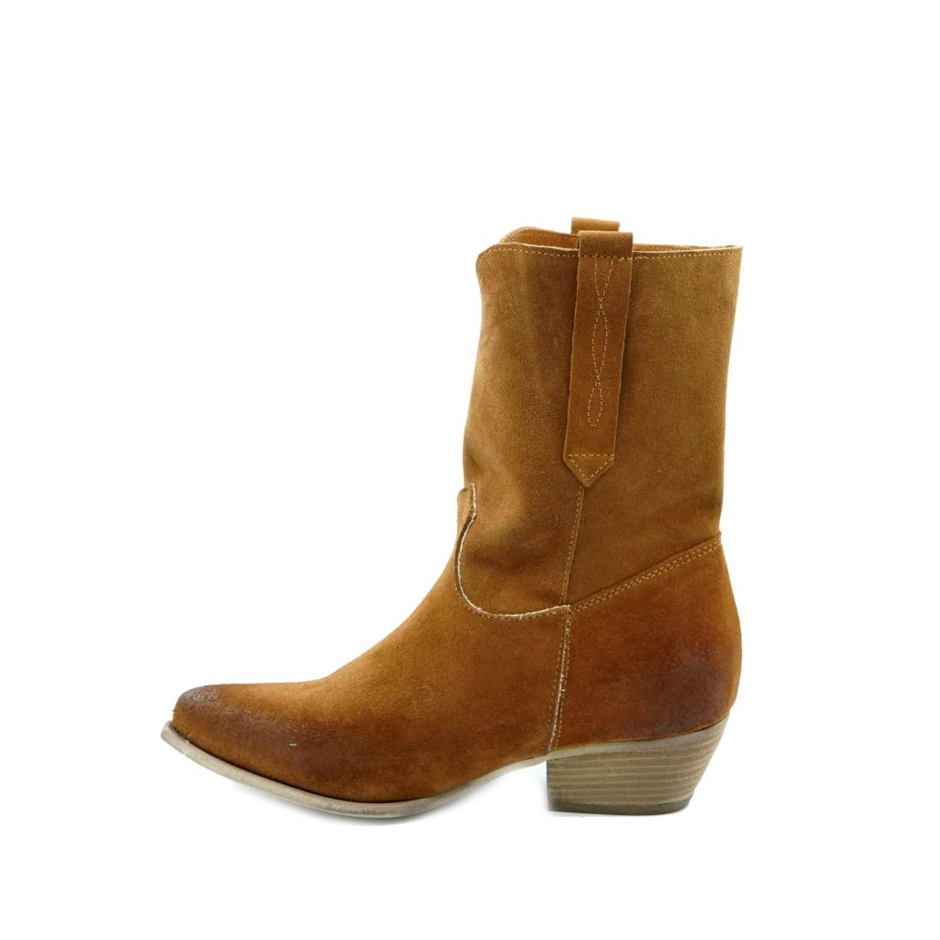 Lea Gu texano in camoscio, occhielli laterali, tacco 40mm Fino Al -60%