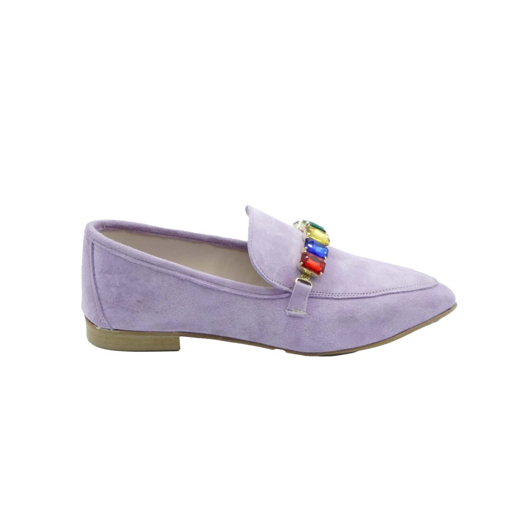 Lea Gu mocassino in camoscio, accessorio frontale, tacco 10mm Hotsell