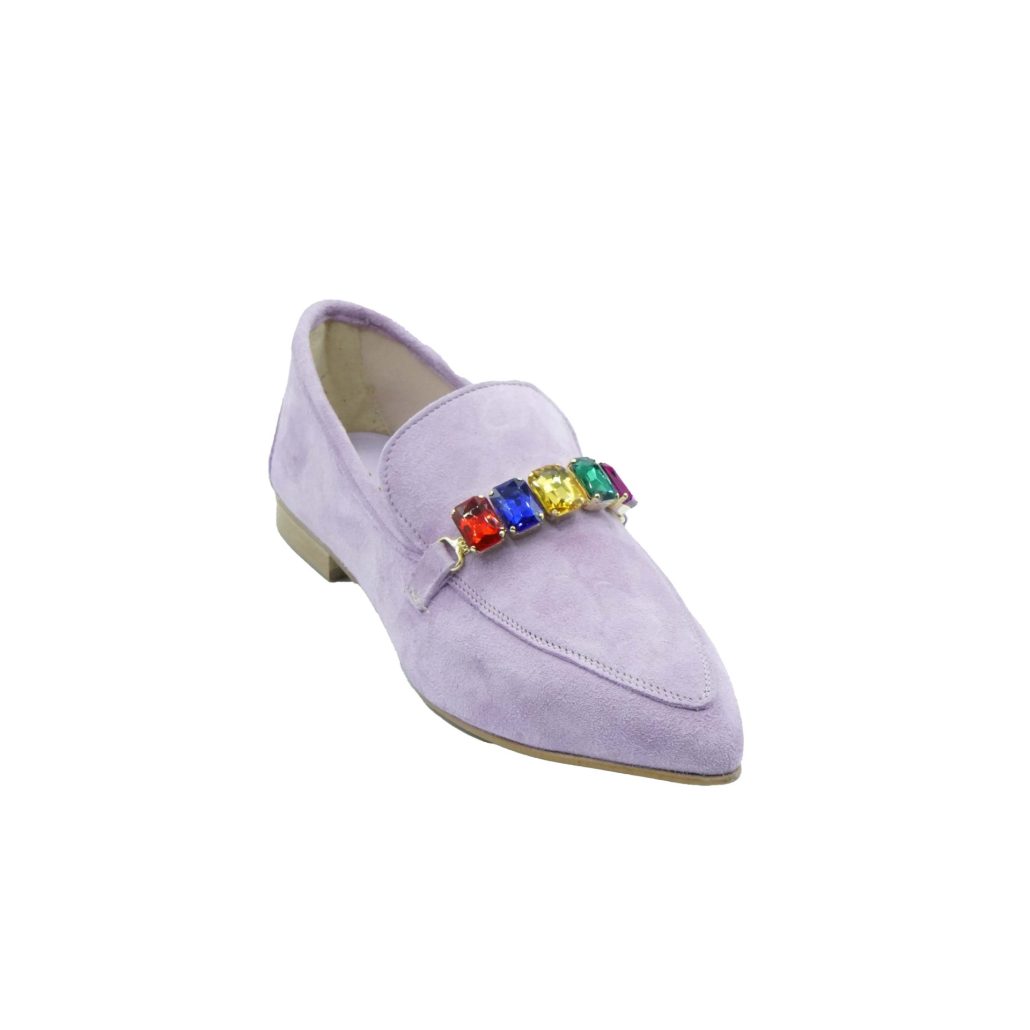 Lea Gu mocassino in camoscio, accessorio frontale, tacco 10mm Hotsell