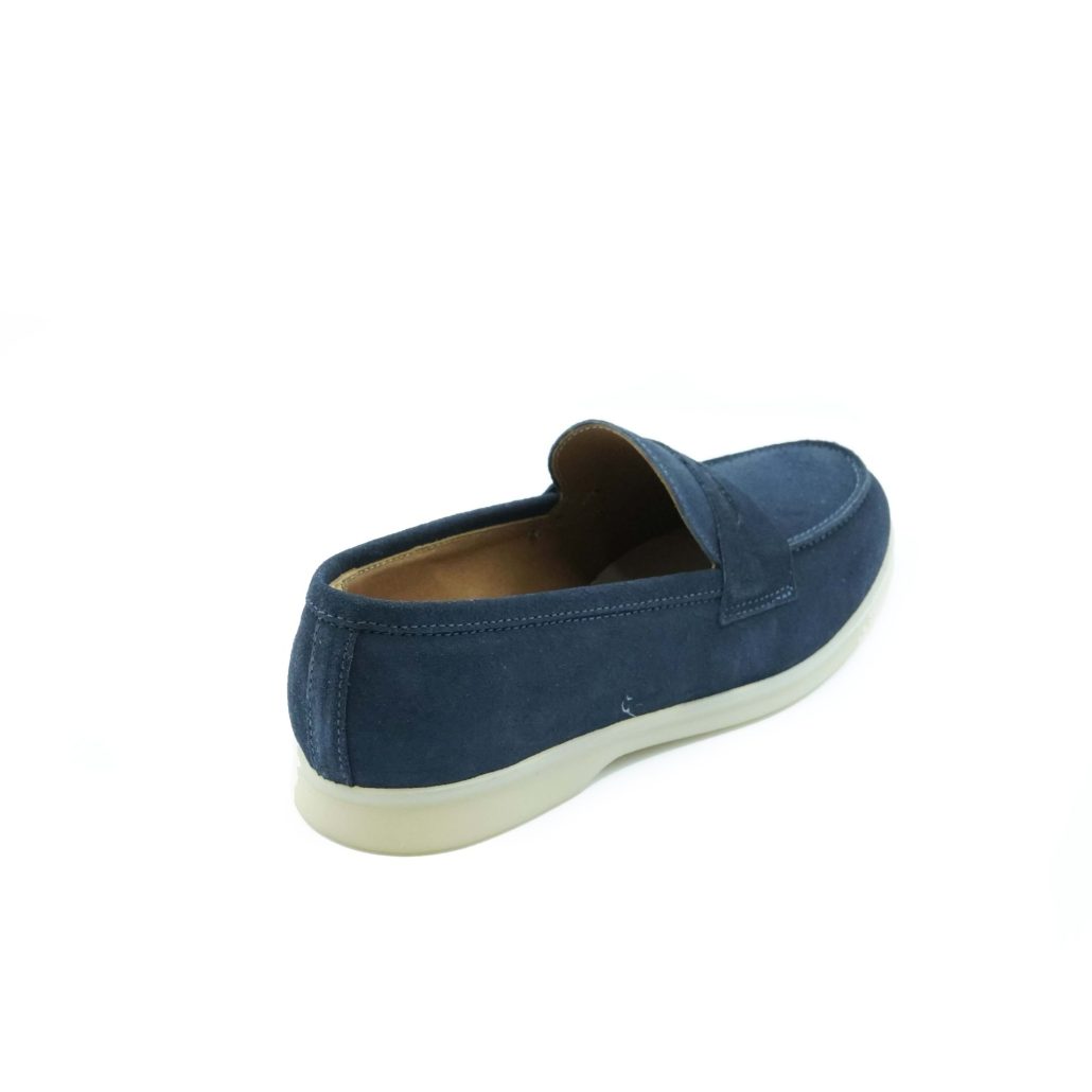 Lea Gu mocassino in camoscio, bocca di leone frontale, fondo gomma 20mm Online