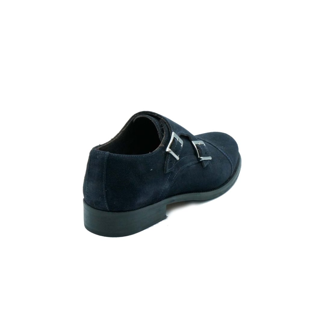 Lea Gu mocassino in camoscio, doppia fibbia frontale, tacco 25mm Offerte