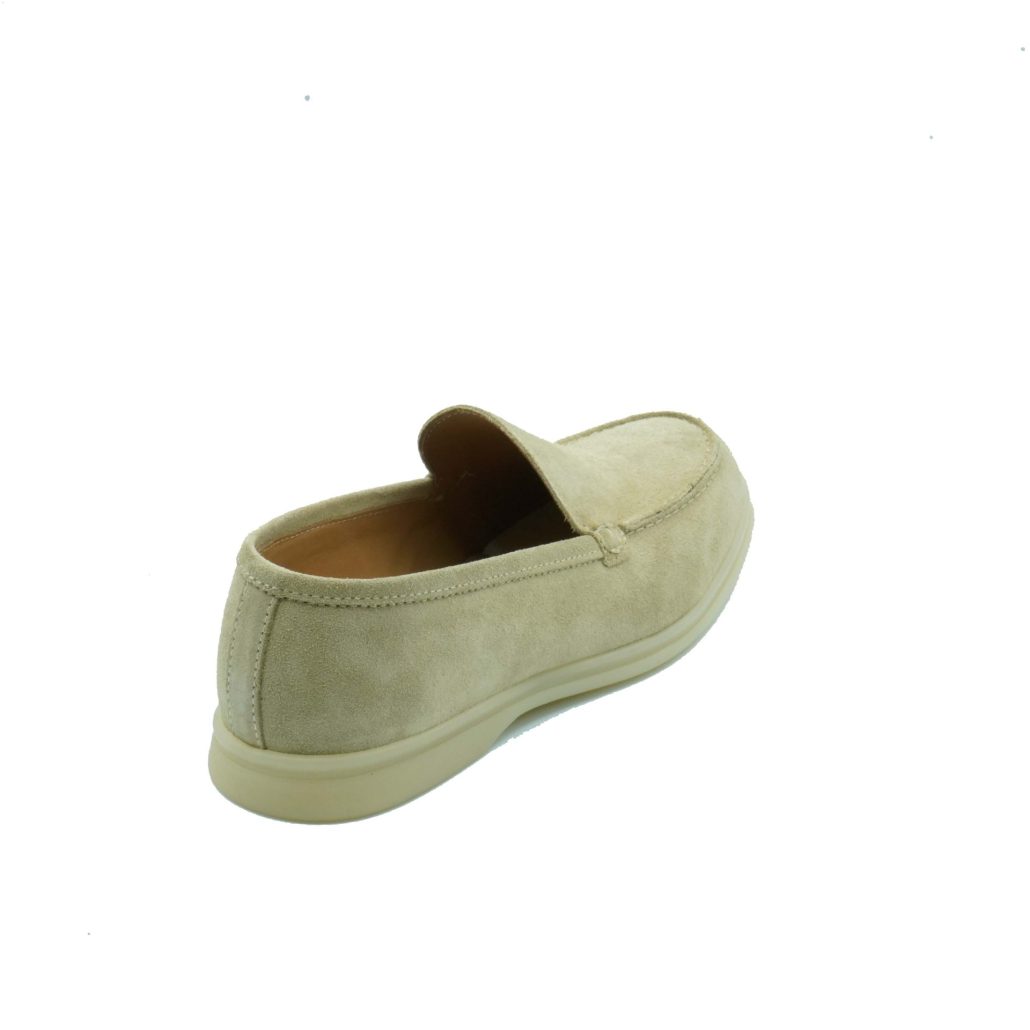 Lea Gu mocassino in camoscio, fondo gomma 20mm Vendita Calda