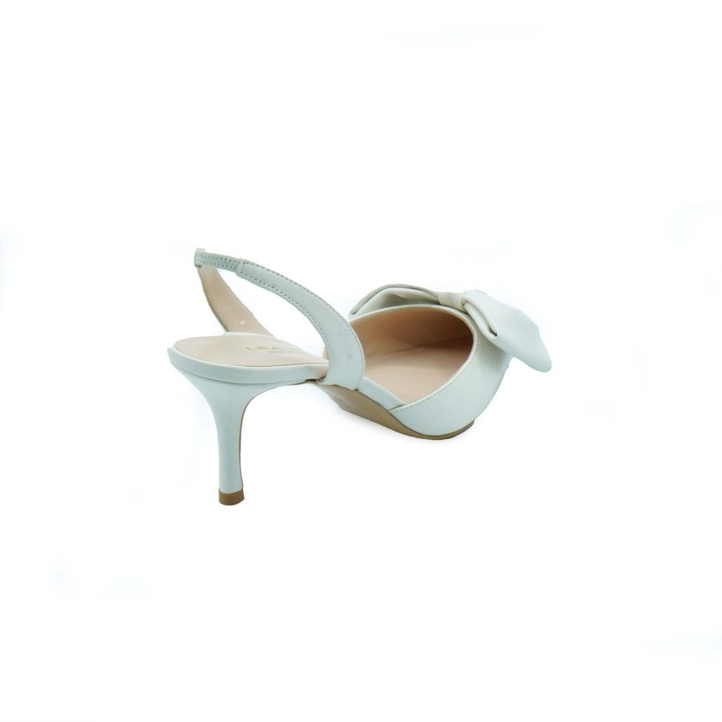 Lea Gu slingback in nappa, fiocco frontale, tacco 65mm Saldi Di Fabbrica