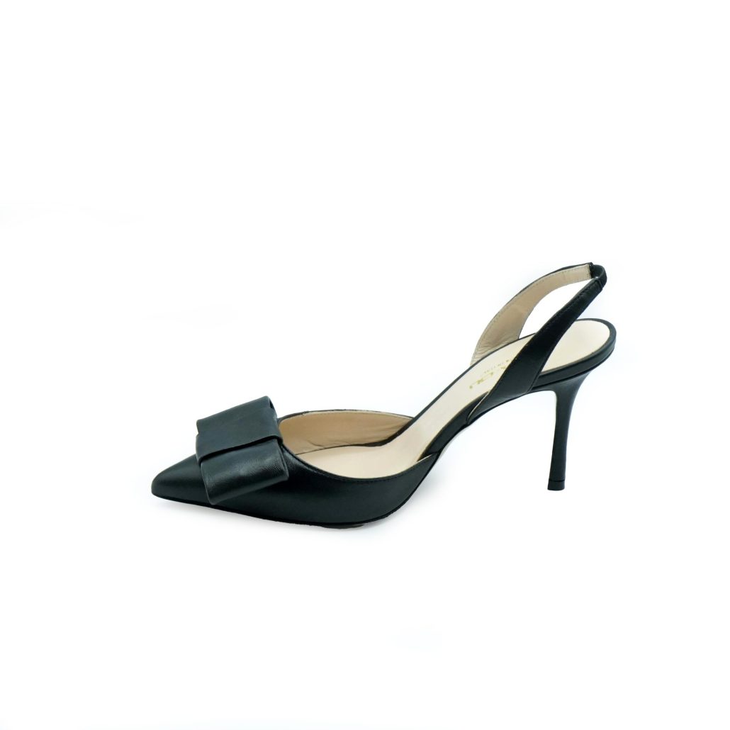 Lea Gu slingback in nappa, fiocco frontale, tacco 85mm I Più Venduti