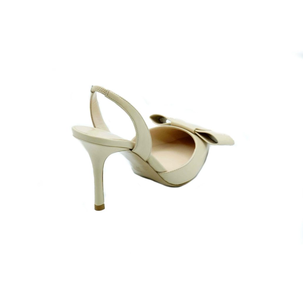 Lea Gu slingback in nappa, fiocco frontale, tacco 85mm I Più Venduti