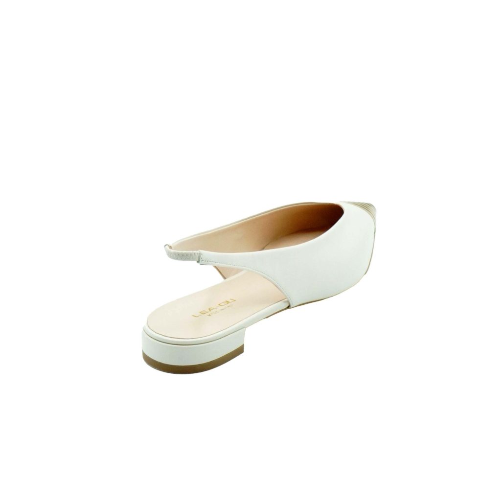 Lea Gu slingback in nappa, punta metallica, tacco 10mm Vendite Flash