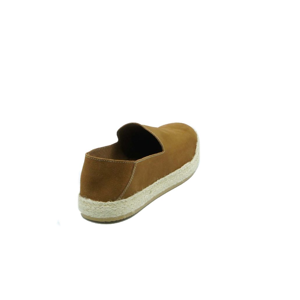 Lea Gu slip-on uomo in camoscio, fondo corda e gomma 20mm In Linea