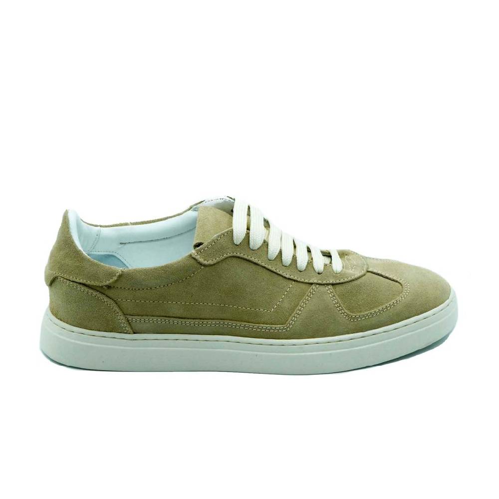 Lea Gu sneakers in camoscio, allacciatura frontale, fondo 30mm Nuovo
