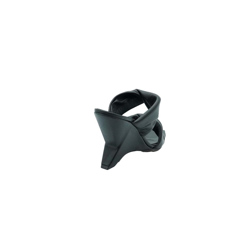Lea Gu sandalo in nappa, doppia fascia frontale, tacco 85mm Promozione