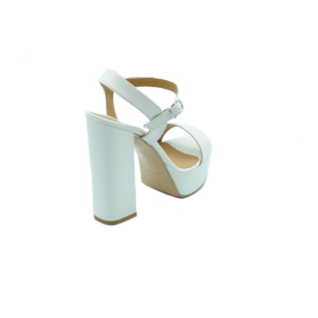 Lea Gu sandalo in nappa, fascia frontale, cinturino alla caviglia, tacco 120 mm plateau 25 mm Prezzo Ridotto