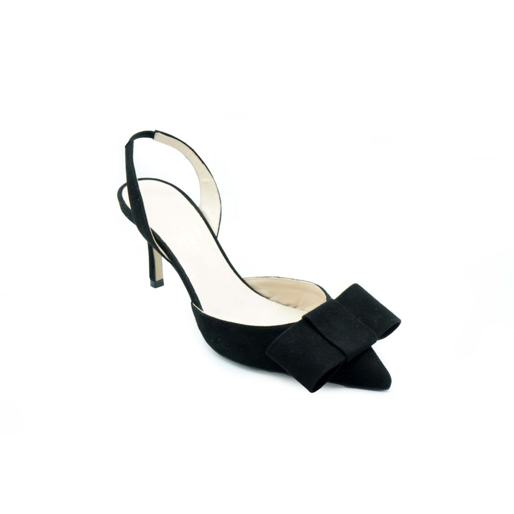 Lea Gu slingback in camoscio, fiocco frontale, tacco 65mm Convenienza